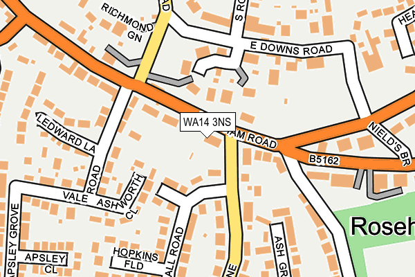 WA14 3NS map - OS OpenMap – Local (Ordnance Survey)