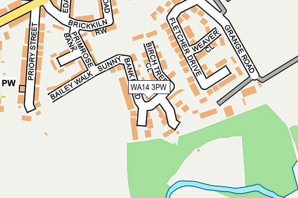 WA14 3PW map - OS OpenMap – Local (Ordnance Survey)