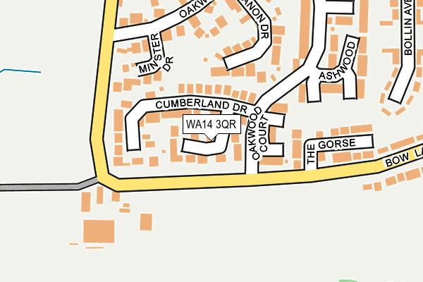 WA14 3QR map - OS OpenMap – Local (Ordnance Survey)