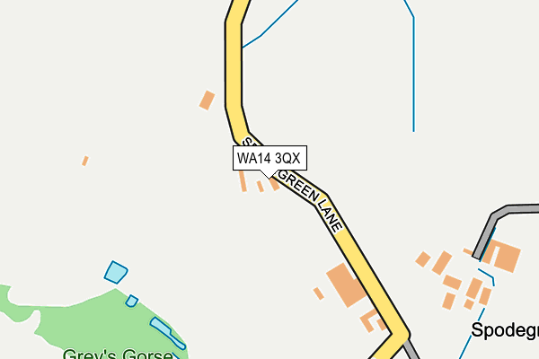 WA14 3QX map - OS OpenMap – Local (Ordnance Survey)