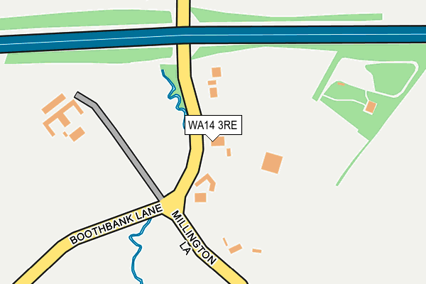 WA14 3RE map - OS OpenMap – Local (Ordnance Survey)
