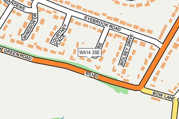 WA14 3SE map - OS OpenMap – Local (Ordnance Survey)