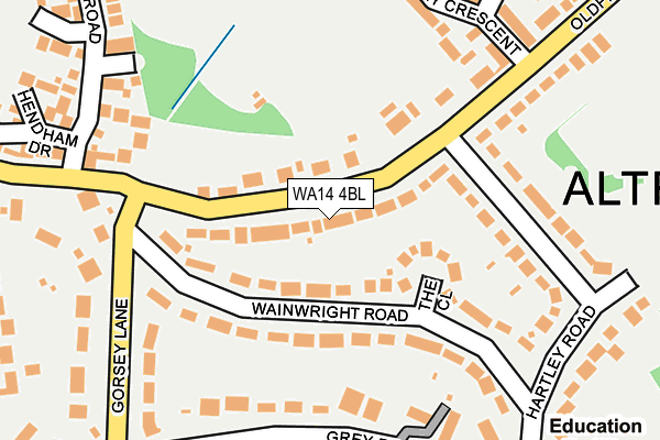 WA14 4BL map - OS OpenMap – Local (Ordnance Survey)