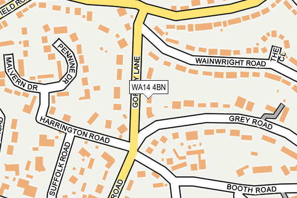 WA14 4BN map - OS OpenMap – Local (Ordnance Survey)