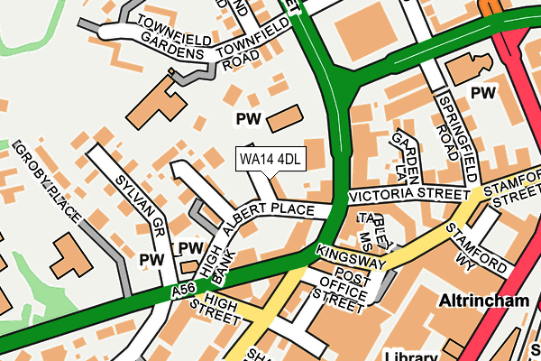 WA14 4DL map - OS OpenMap – Local (Ordnance Survey)