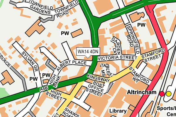WA14 4DN map - OS OpenMap – Local (Ordnance Survey)