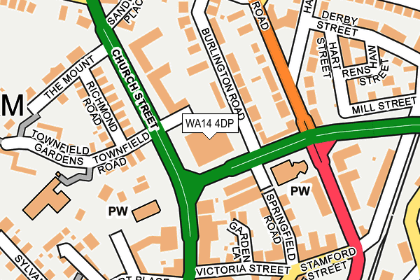 WA14 4DP map - OS OpenMap – Local (Ordnance Survey)