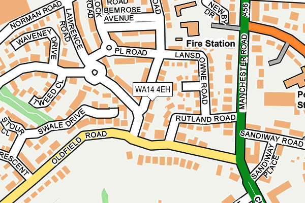 WA14 4EH map - OS OpenMap – Local (Ordnance Survey)