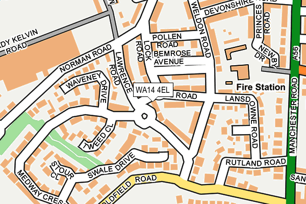WA14 4EL map - OS OpenMap – Local (Ordnance Survey)