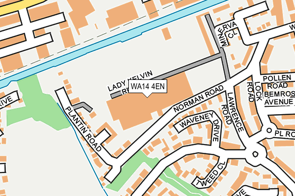 WA14 4EN map - OS OpenMap – Local (Ordnance Survey)