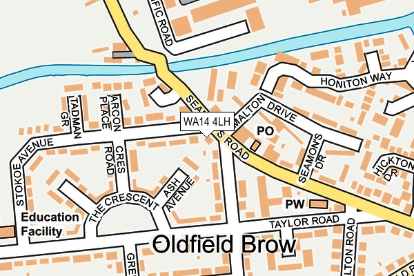 WA14 4LH map - OS OpenMap – Local (Ordnance Survey)