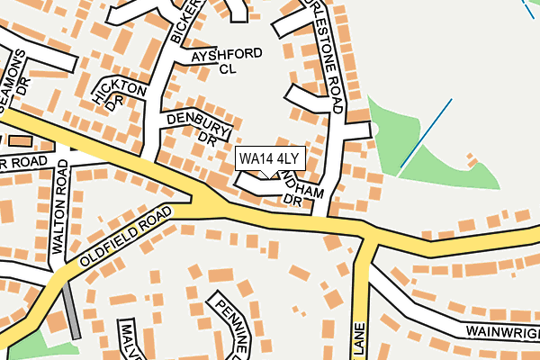 WA14 4LY map - OS OpenMap – Local (Ordnance Survey)