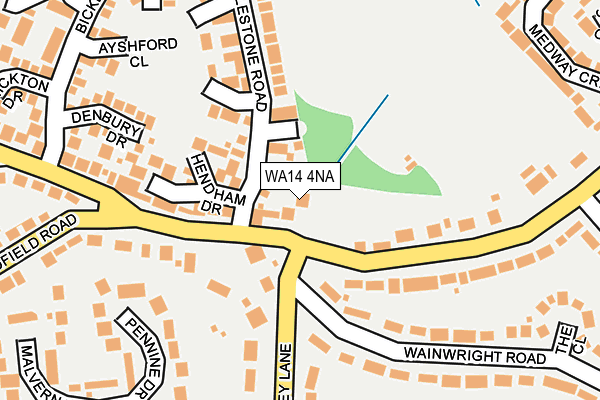 WA14 4NA map - OS OpenMap – Local (Ordnance Survey)
