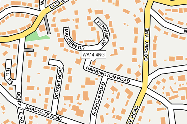 WA14 4NG map - OS OpenMap – Local (Ordnance Survey)