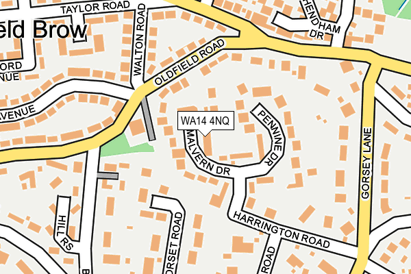 WA14 4NQ map - OS OpenMap – Local (Ordnance Survey)