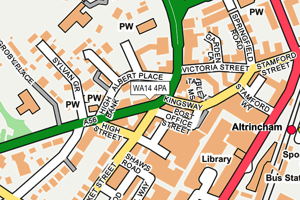 WA14 4PA map - OS OpenMap – Local (Ordnance Survey)