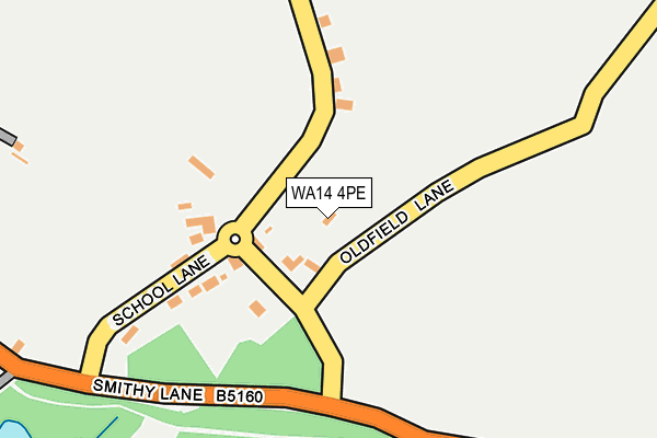WA14 4PE map - OS OpenMap – Local (Ordnance Survey)