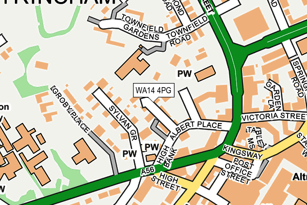 WA14 4PG map - OS OpenMap – Local (Ordnance Survey)