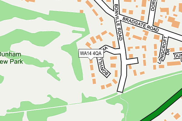 WA14 4QA map - OS OpenMap – Local (Ordnance Survey)