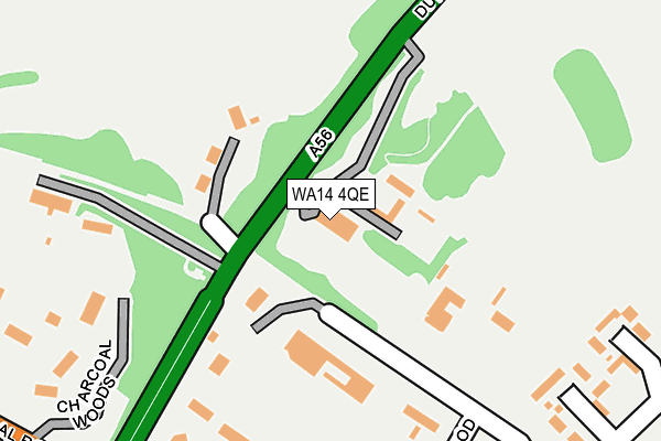 WA14 4QE map - OS OpenMap – Local (Ordnance Survey)