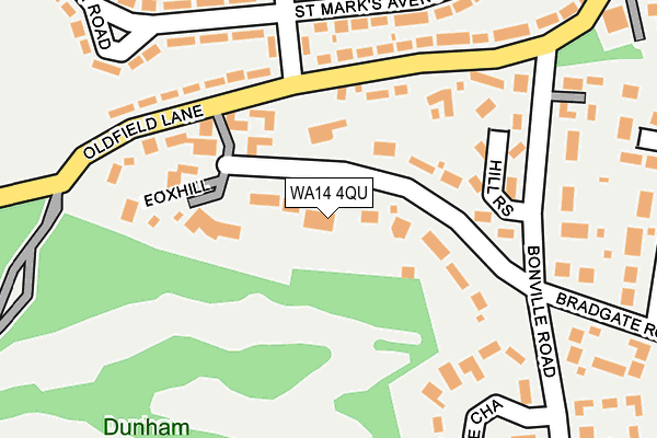WA14 4QU map - OS OpenMap – Local (Ordnance Survey)