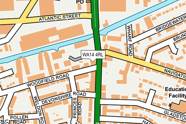 WA14 4RL map - OS OpenMap – Local (Ordnance Survey)
