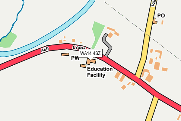WA14 4SZ map - OS OpenMap – Local (Ordnance Survey)