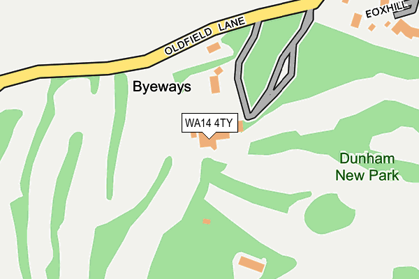WA14 4TY map - OS OpenMap – Local (Ordnance Survey)