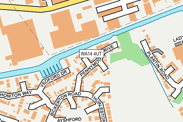 WA14 4UT map - OS OpenMap – Local (Ordnance Survey)