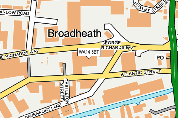WA14 5BT map - OS OpenMap – Local (Ordnance Survey)