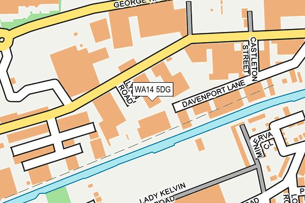 WA14 5DG map - OS OpenMap – Local (Ordnance Survey)