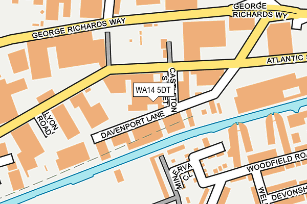 WA14 5DT map - OS OpenMap – Local (Ordnance Survey)