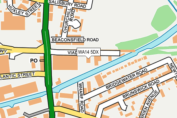 WA14 5DX map - OS OpenMap – Local (Ordnance Survey)