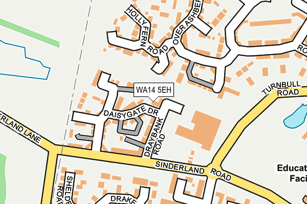 WA14 5EH map - OS OpenMap – Local (Ordnance Survey)