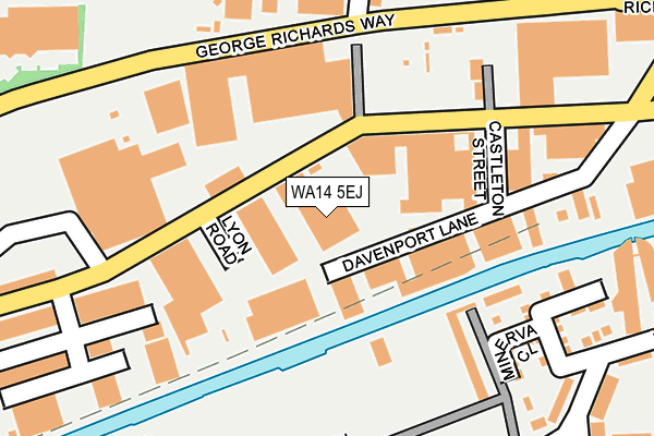 WA14 5EJ map - OS OpenMap – Local (Ordnance Survey)