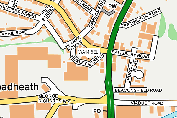 WA14 5EL map - OS OpenMap – Local (Ordnance Survey)