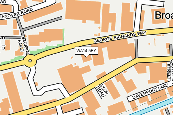 WA14 5FY map - OS OpenMap – Local (Ordnance Survey)