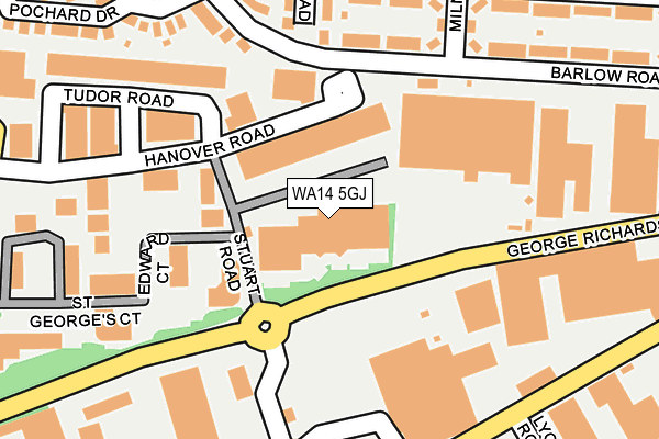 WA14 5GJ map - OS OpenMap – Local (Ordnance Survey)