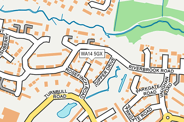 WA14 5GX map - OS OpenMap – Local (Ordnance Survey)