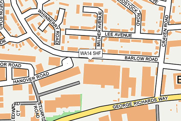 WA14 5HF map - OS OpenMap – Local (Ordnance Survey)