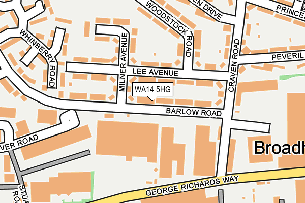 WA14 5HG map - OS OpenMap – Local (Ordnance Survey)