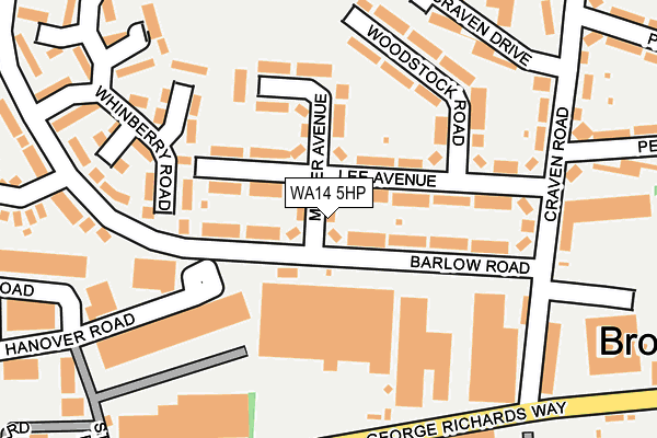 WA14 5HP map - OS OpenMap – Local (Ordnance Survey)