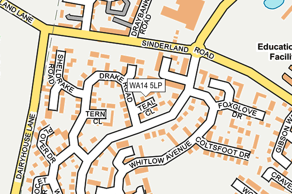 WA14 5LP map - OS OpenMap – Local (Ordnance Survey)