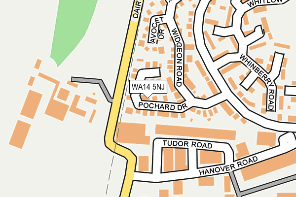 WA14 5NJ map - OS OpenMap – Local (Ordnance Survey)