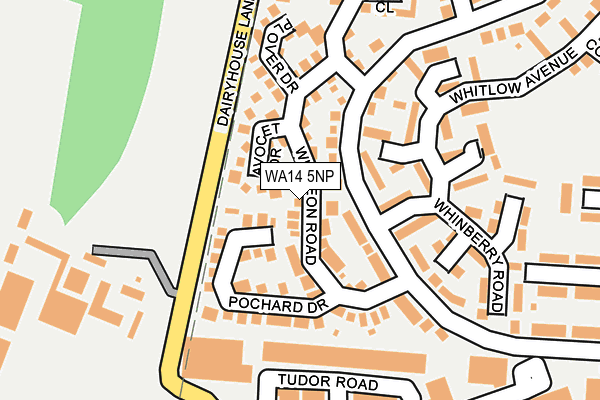 WA14 5NP map - OS OpenMap – Local (Ordnance Survey)