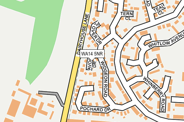 WA14 5NR map - OS OpenMap – Local (Ordnance Survey)