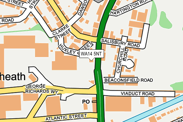 WA14 5NT map - OS OpenMap – Local (Ordnance Survey)