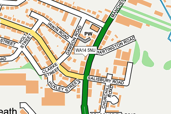 WA14 5NU map - OS OpenMap – Local (Ordnance Survey)