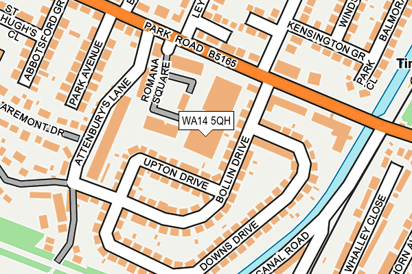 WA14 5QH map - OS OpenMap – Local (Ordnance Survey)