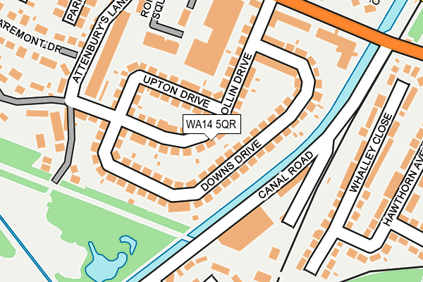 WA14 5QR map - OS OpenMap – Local (Ordnance Survey)